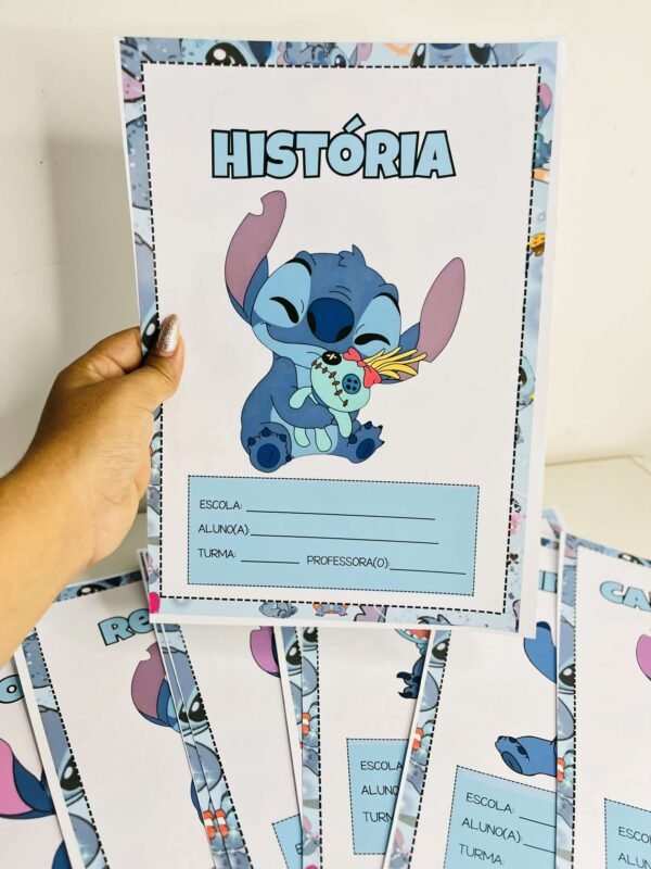 Capas de Caderno Stitch - Atividades Pro