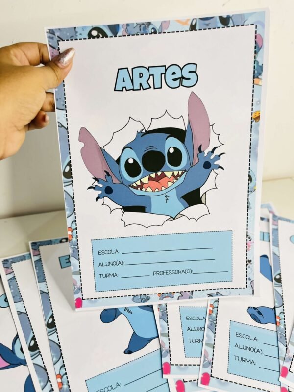 Capas de Caderno Stitch - Atividades Pro