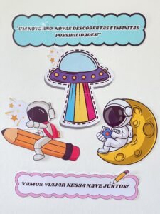 PAINEL VOLTA ÀS AULAS TEMA ASTRONAUTA