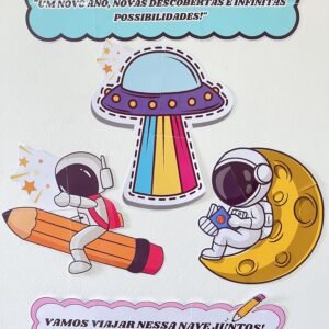 PAINEL VOLTA ÀS AULAS TEMA ASTRONAUTA
