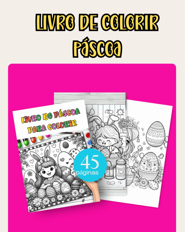 livro de páscoa para colorir